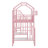 Twin Size Metal Loft Bed With Roof Design And A Storage Box-1940758601