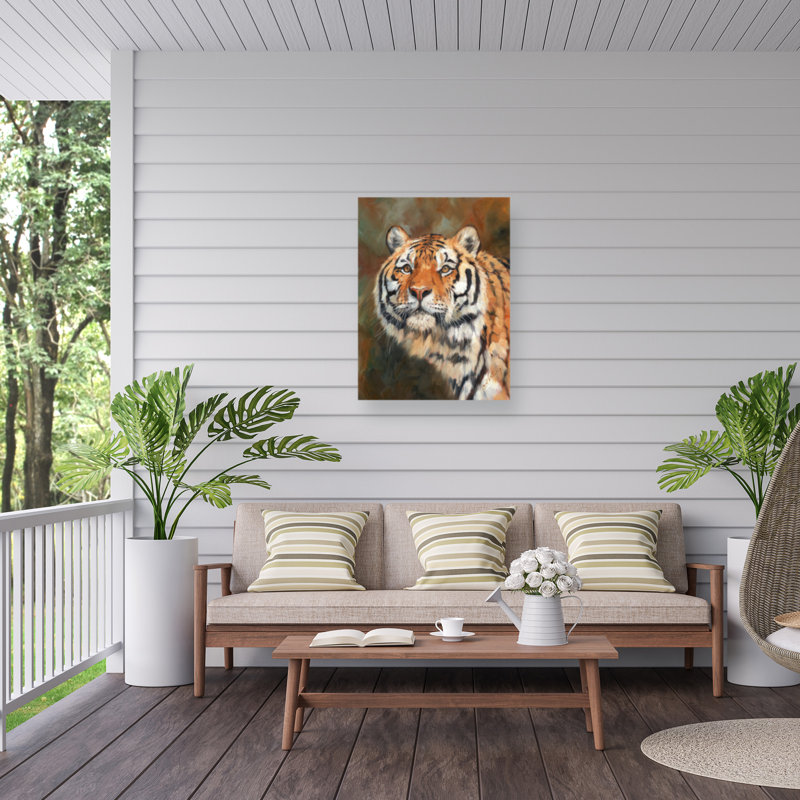 Toile d'extérieur David Stribble April Tiger, H 14 po x l 19 po