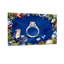 Anneau de Noël de Noël, bijoux, fond bleu, pin, flocons de neige, gemmes-1308440307
