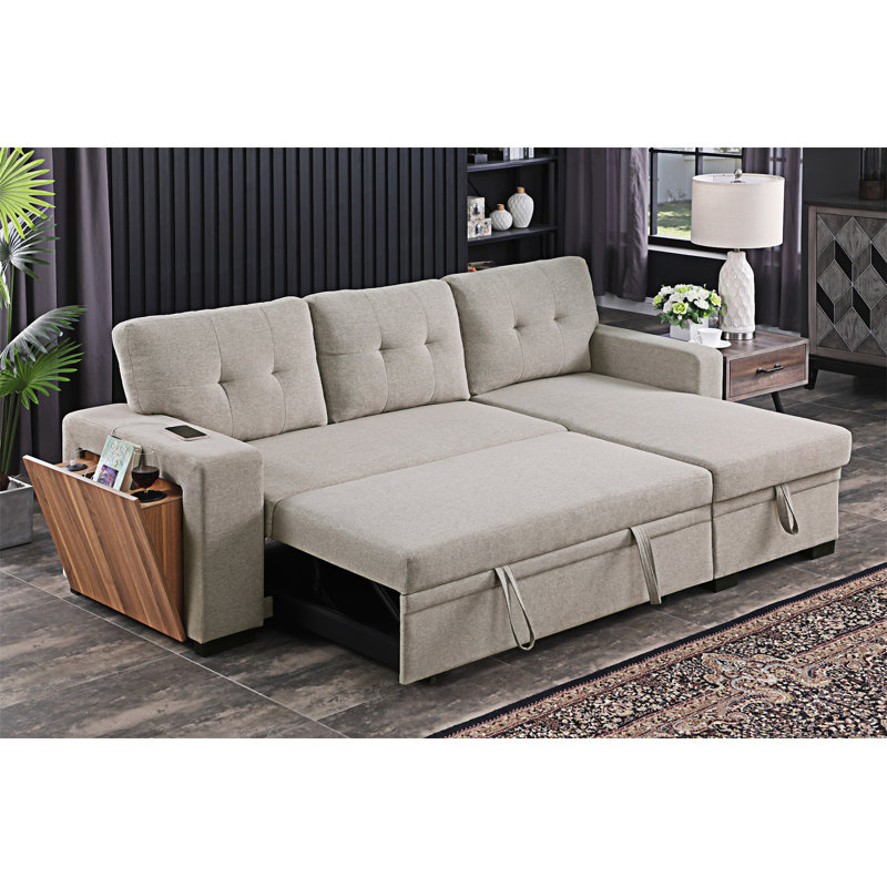 Canapé modulaire 3 pièces rembourré, Gris clair