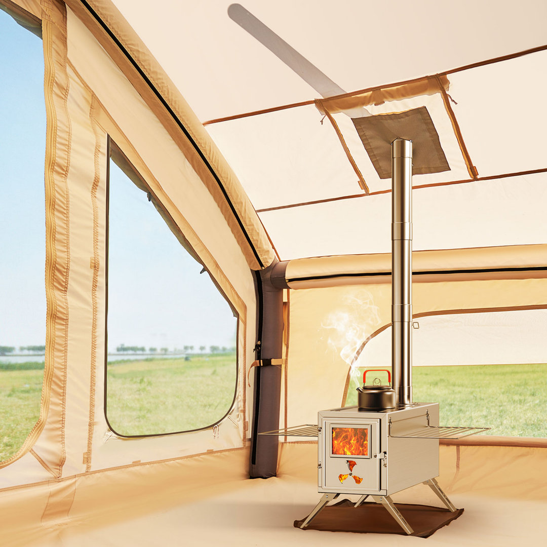 Inflatable Tent With Pump,Glamping Tents For 4-6 Person, Easy Setup 4 Season Waterproof Outdoor Tent ShangQuan WuLiu