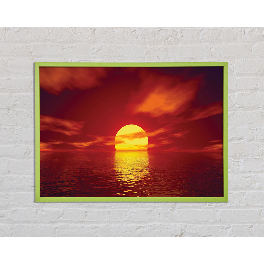 Annlouise Golden Sun In The Red Sky - Einzelne Bilderrahmen Kunstdrucke