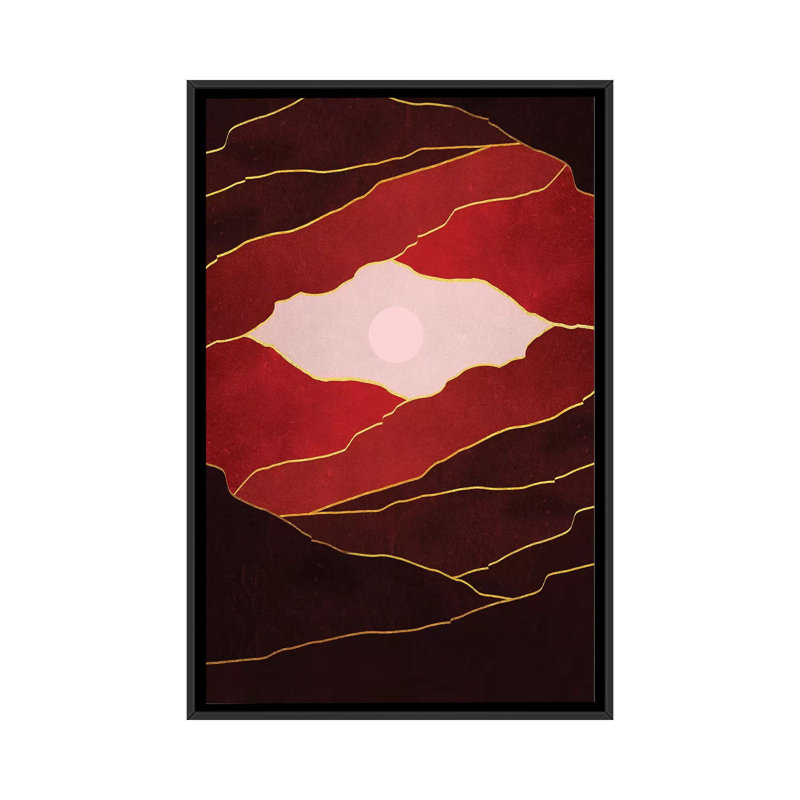 « artful crépuscule v », impression sur toile, H 26 po x l 18 po x P 1,5 po, Toile avec cadre noir, Pas de tapis