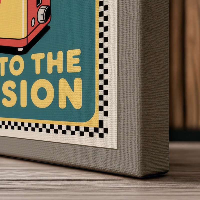 Rising to the Occasion Retro - Wrapped Canvas, 18x12 - 45.7 x 30.5 cm, Taupe Border