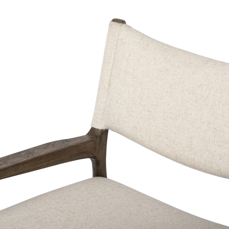 Fauteuil de salle à manger Tara Yokum, Noyer antique, Anvers naturel