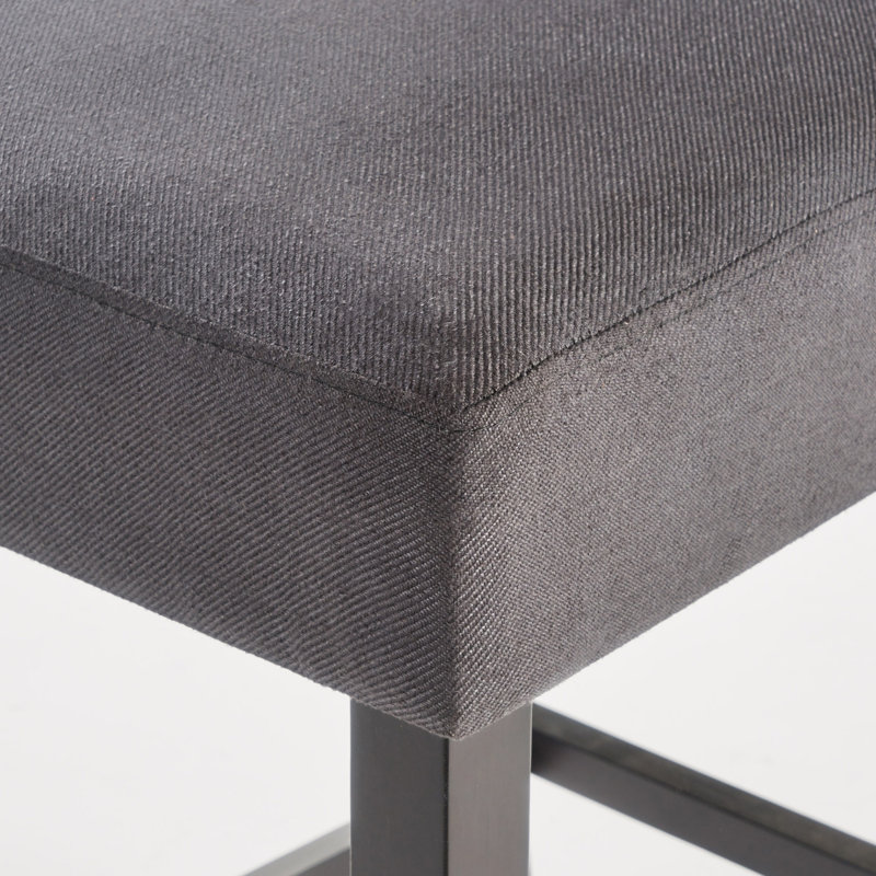 Ensemble de 2 tabourets de comptoir en cuir Aizayah, Gris anthracite foncé, Tabouret de comptoir (siège d'une hauteur de 27 p
