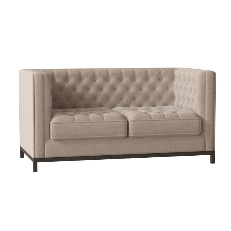 Causeuse Jess, Café au lait Metrolinen, Brun acajou