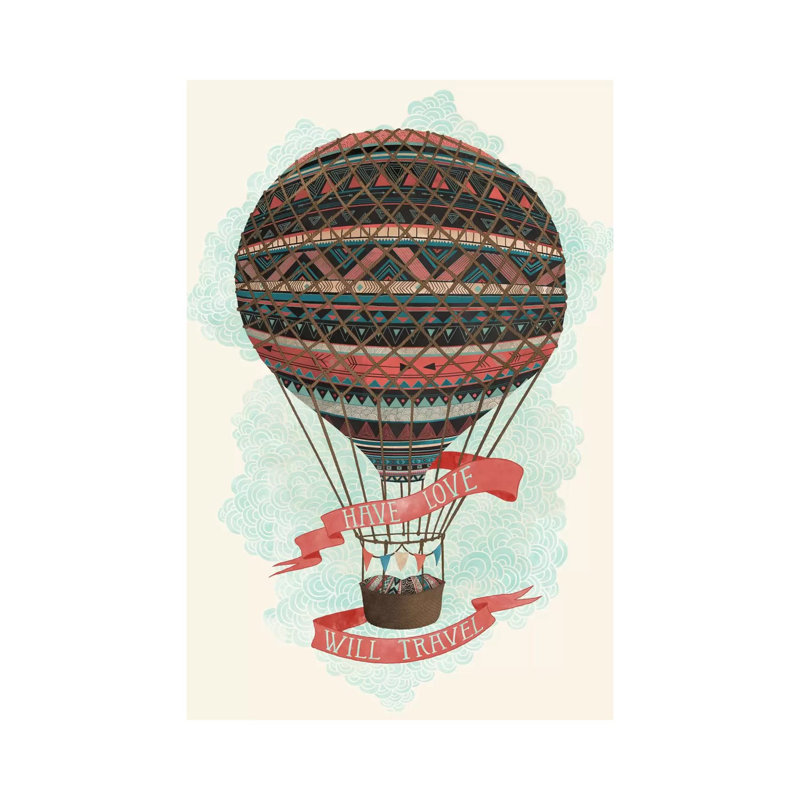 Have Love Will Travel by Laura Graves - Wrapped Canvas Print, 20.32 cm H x 30.48 cm W