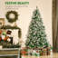Sapin de Noël artificiel enneigé 6 pi avec des branches réalistes, 61 pommes de pin et 800 pointes