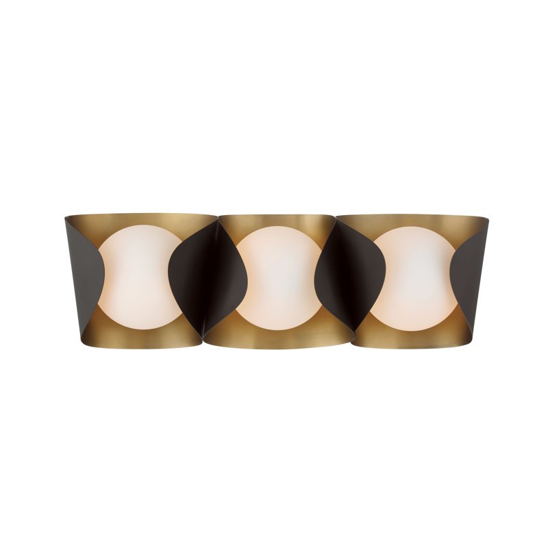 Meuble-lavabo 3 lumières Flare, Bronze