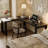 + Black L-Shaped Solid Wood desk-109691571-109691567