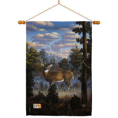 Double Sided 40'' H x 28'' W Polyester Animal Flag Set