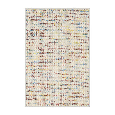 Tapis contemporaine jaune/brun/gris