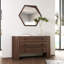 Aman - Miroir moderne en noyer