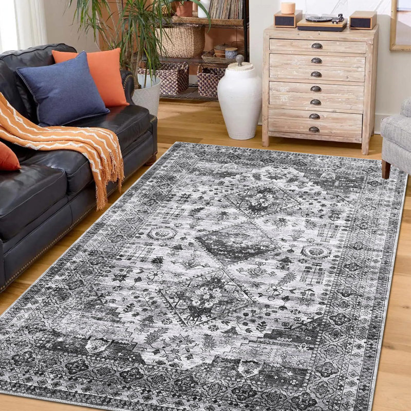 Tapis de salon grand tapis rétro 9 x 12 po