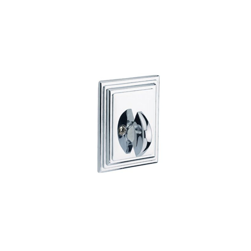 Wilshire Single Sided Deadbolt Unlacquered Brass Finish, Polished Chrome