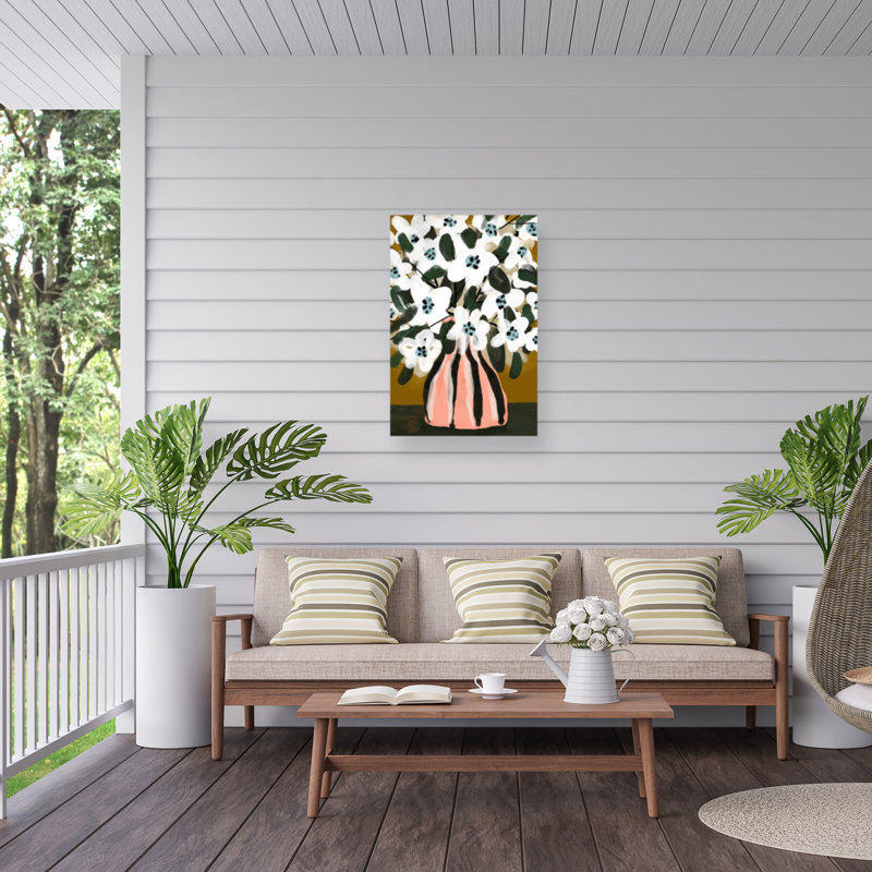 Treechild Pastel Flower Impression No 9 Outdoor  Canvas, H 12 po x l 19 po