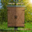 Remise de rangement spacieuse verrouillable en bois de sapin avec toit imperméable pour outils de jardin