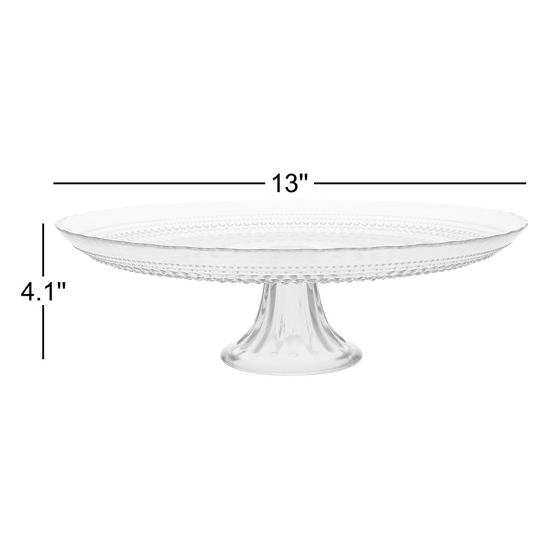 Fortessa Jupiter Vintage Glassware Cake Stand, Pink