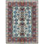 Hand-Knotted High-Quality Ivory and Rust Area Rug