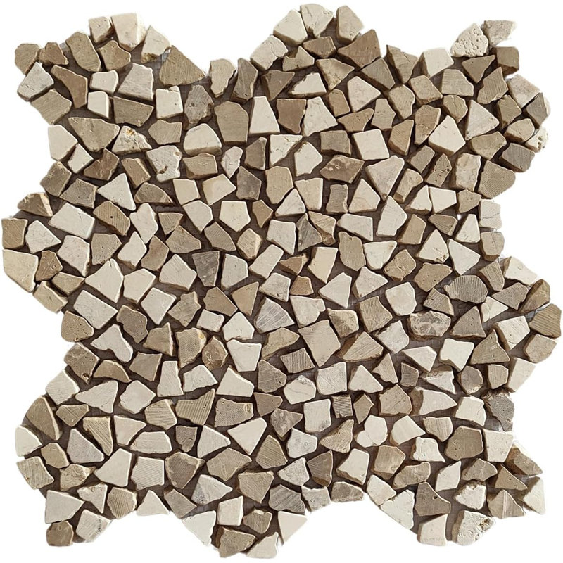 Carrelage mosaïque en marbre CNK, White/Cappuccino