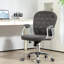 Chaise de bureau en molleton gris foncé, bouton à hauteur réglable ergonomique et mouvement pivotant pour une productivité accrue