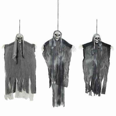  Halloween Hanging Ghost 3 Pcs Black 66 X 110 Cm Polyester