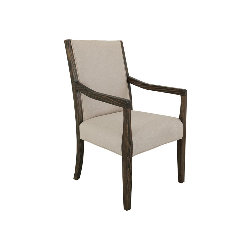 Fauteuil de salle à manger rembourré, Noyer,  Ivoire