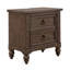 Table de chevet 2 tiroirs Aisja avec ports de chargement USB - brun-2139584274