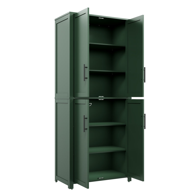 Armoire de rangement 4 portes Glory, Vert
