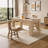 Farmhouse Rectangular Dining Table for 4-6 | Solid Wood Legs | Easy Assembly