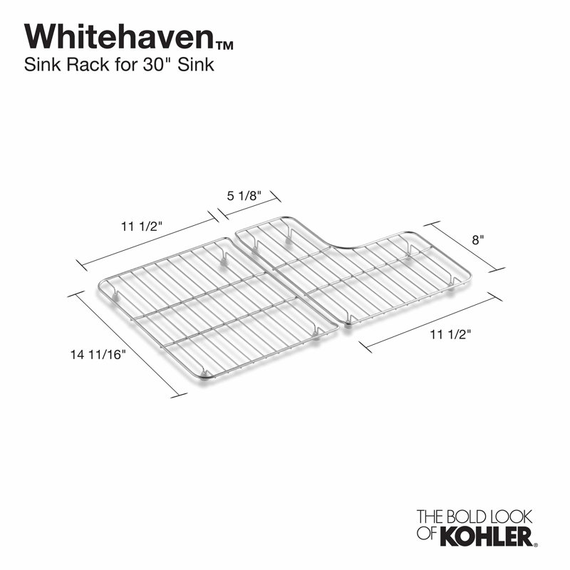 Whitehaven Stainless Steel Left and Right Sink Racks for 30" Single-Bowl Kitchen Sink