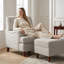 Fauteuil avec repose-pieds Ebward