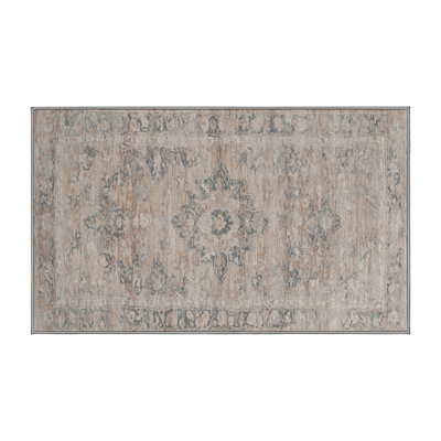 Machine Washable Grey Area Rug