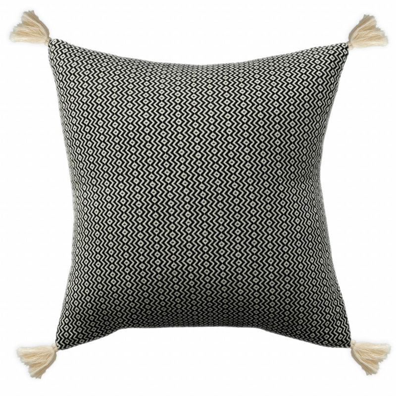 Housse de coussin turc, Noir, polyester