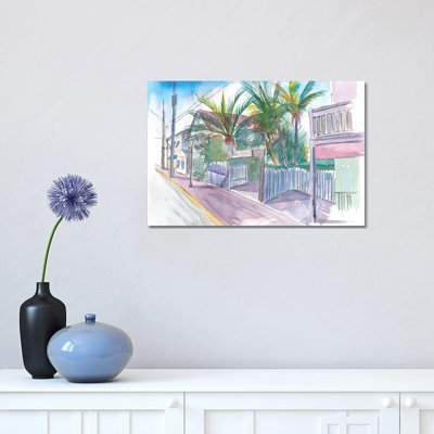 Heaven Thomas St Patio Key West Florida by Markus & Martina Bleichner - Painting on Canvas