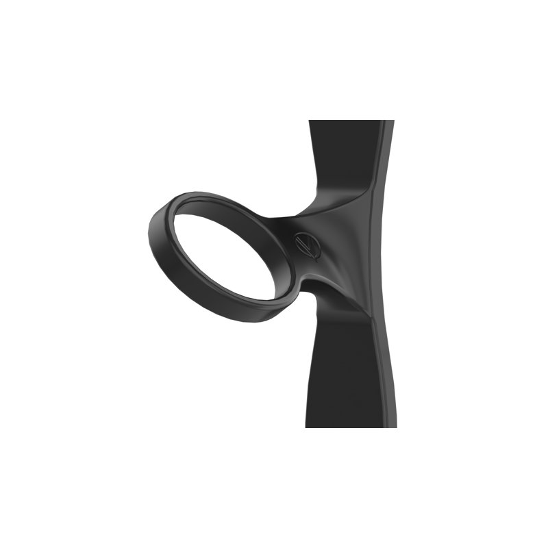 Support à vin mural en métal 1 bouteille Lleucu, Noir mat, H 5 po x l 13 po x P 3,25 po