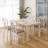 Bovill 5-Piece Solid Wood Dining Table Set For 4, Breakfast Nook Table Set,  With Kitchen Table And 4 Upholstered Chairs, Space-Saving Dinette Set, Kitchen Table Chairs Set Of 4