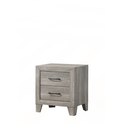 Table de chevet contemporaine à deux tiroirs avec charme rustique pour les chambres modernes