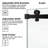 44-49" W X 76" H Frameless Single Sliding Shower Door with 3/8" (10mm) Clear Tempered Glass, Shatter-Resistant Film & Installation Hole Locator - Square Top Rail-114773351
