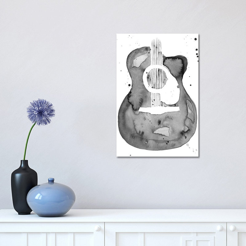 Guitar Flow I 1 Piece Wrapped Canvas Wall Art, 30.48 cm H x 45.72 cm W