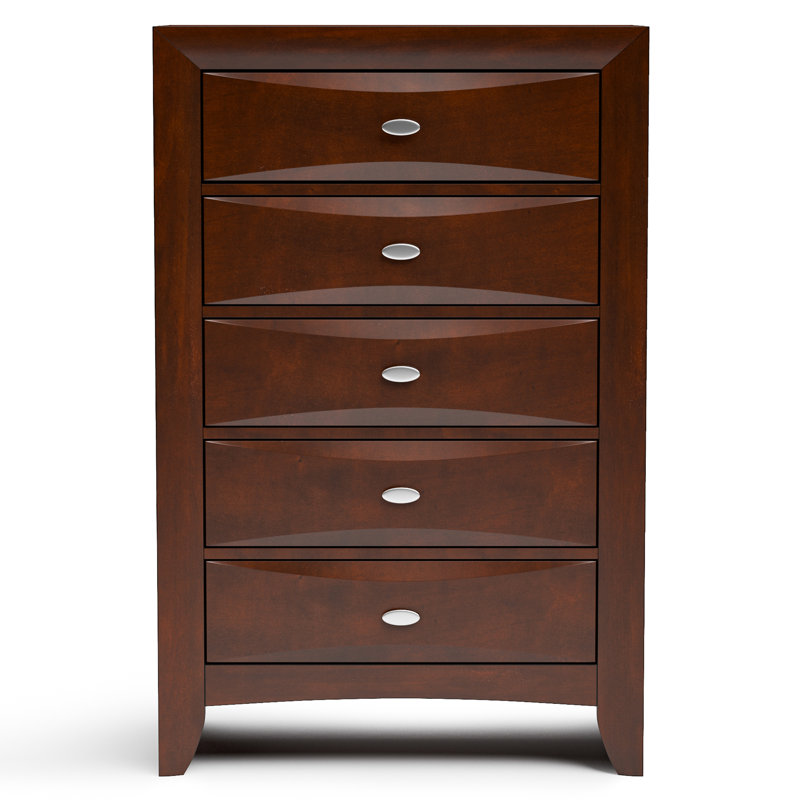 Commode 5 tiroirs Urbanek, Brun