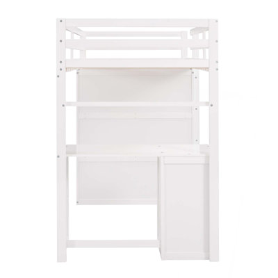 Loft Bed with Drawers,Desk,and Wardrobe