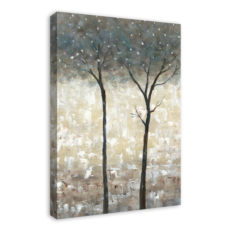 " Painted Neutral Trees " Painting Print