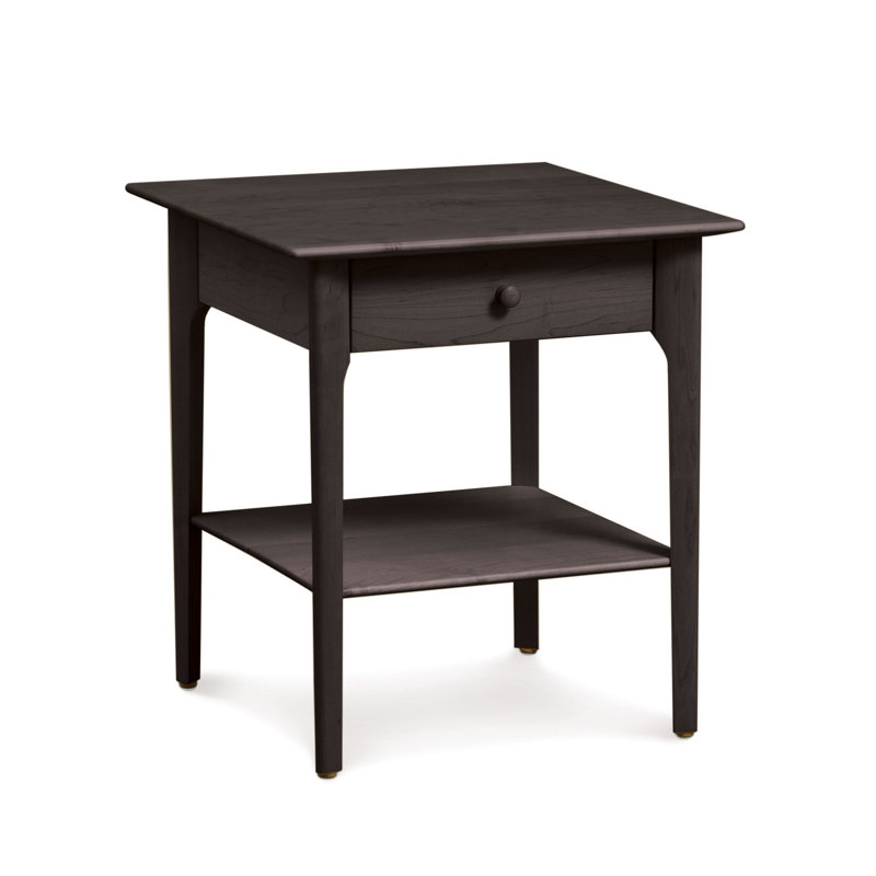 Sarah 22'' W Solid Wood Nightstand, 24", Autumn Cherry