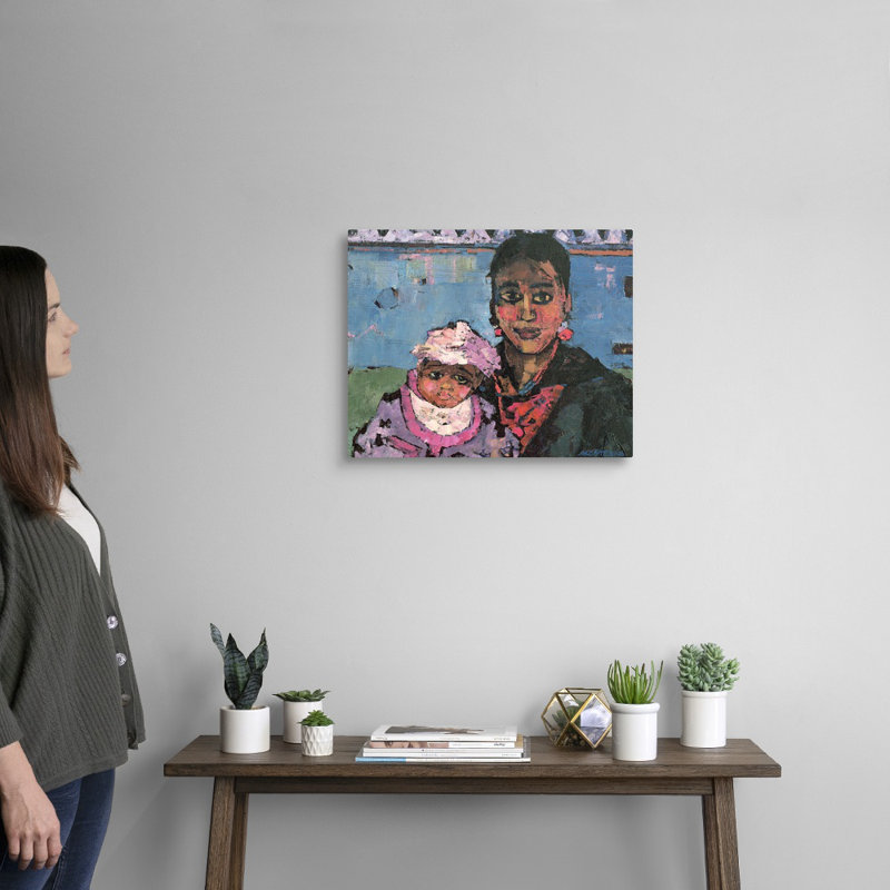 Reproduction d'art sur toile tendue, "Espagnole mère Anna Kostenko", Toile tendue, H 16 po x l 20 po x P 1,25 po