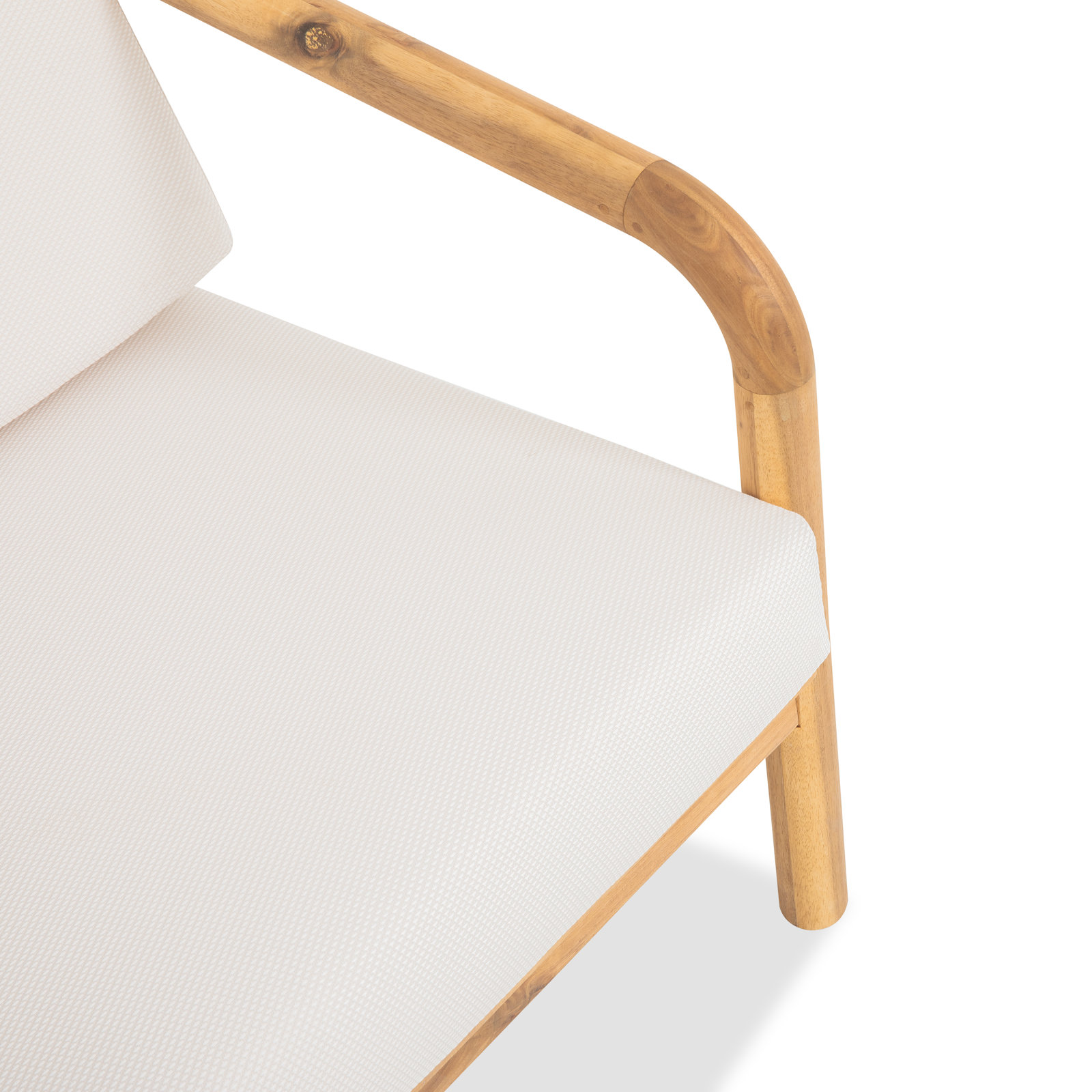 Goodwin Patio Lounge Chair with Acacia Frame & Rope Back