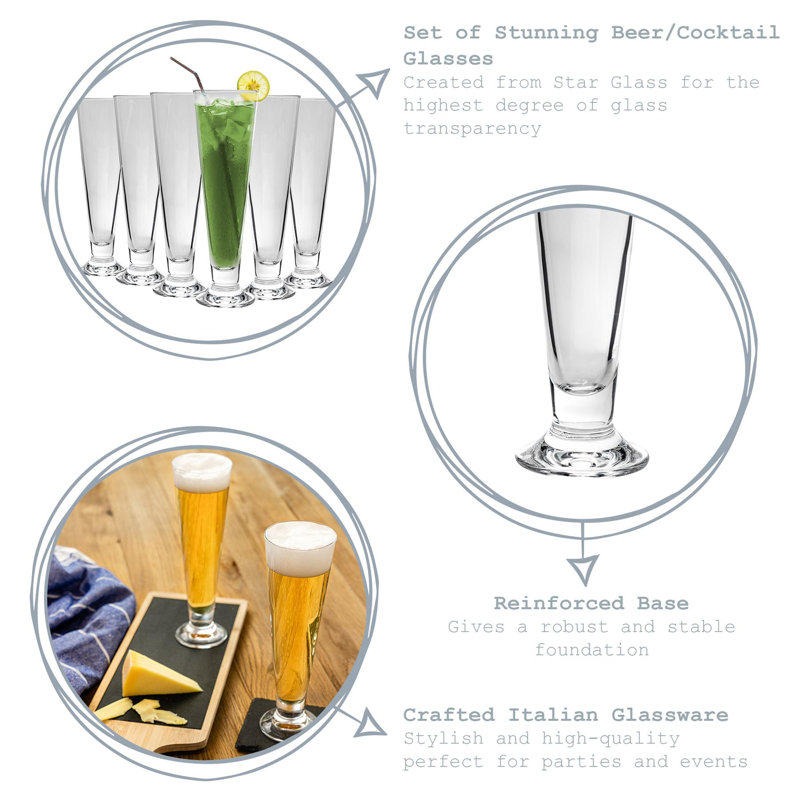 300ml Wheat Beer Glass, 6
