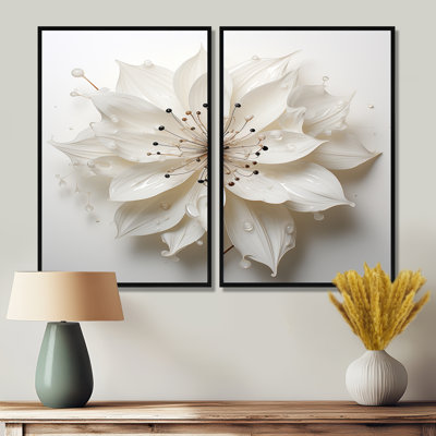 «Blossoming Beauty In Minimalisme Beauty I», art mural traditionnel bleu