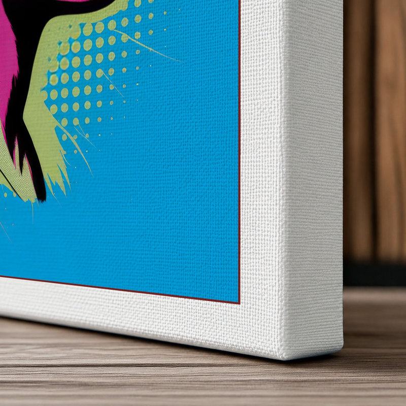 Portrait Pop Art - Wrapped Canvas, 36x24 - 91.4 x 61.0 cm, White Border